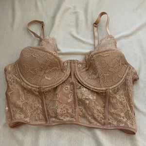 tan laced bralette